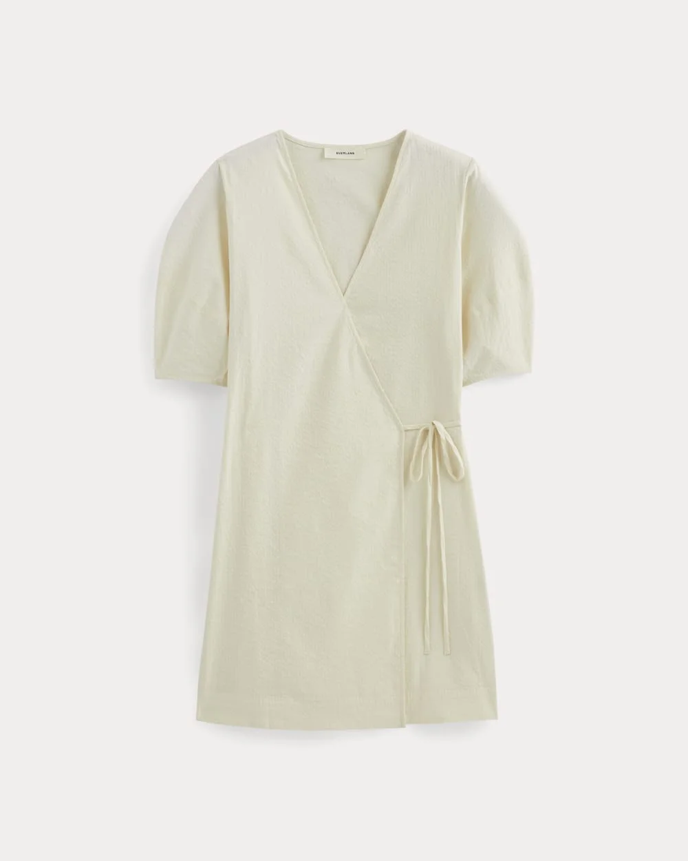 THE SEERSUCKER MINI WRAP DRESS - 1