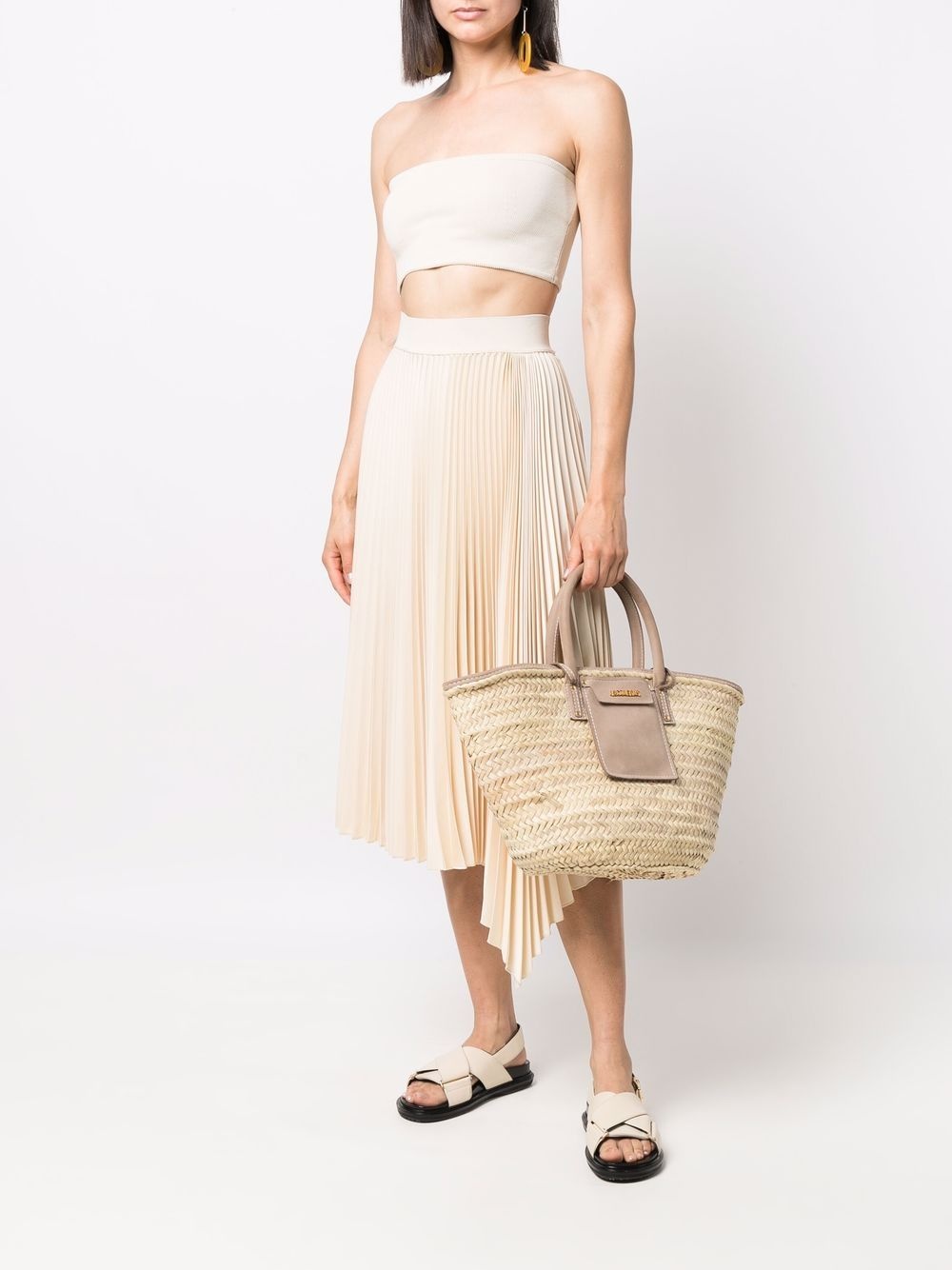 bandeau knitted crop top - 2