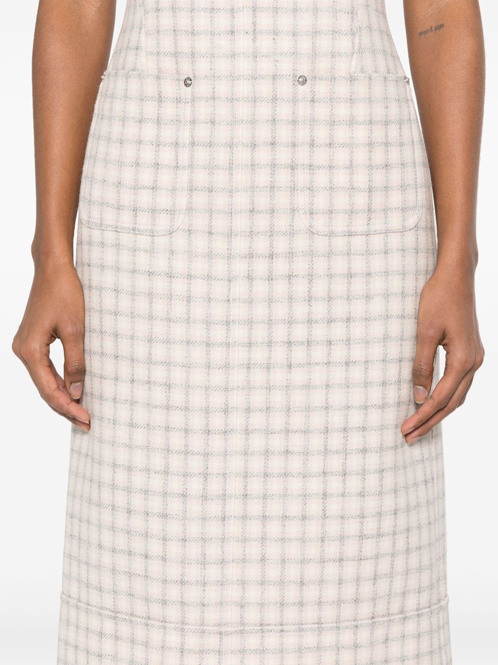 gunclub-check midi dress - 5