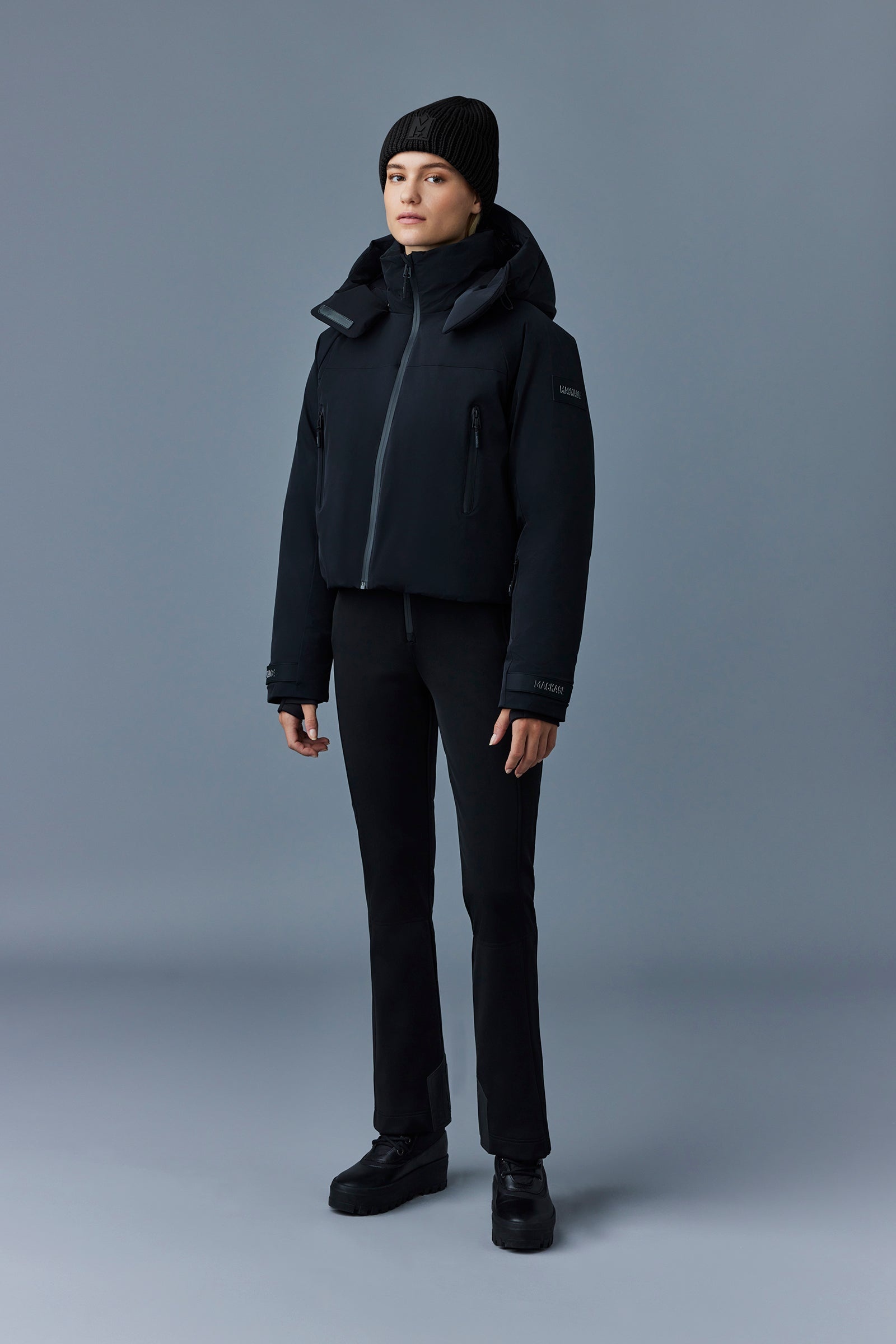AMANDA Stretch down ski jacket with hood - 2