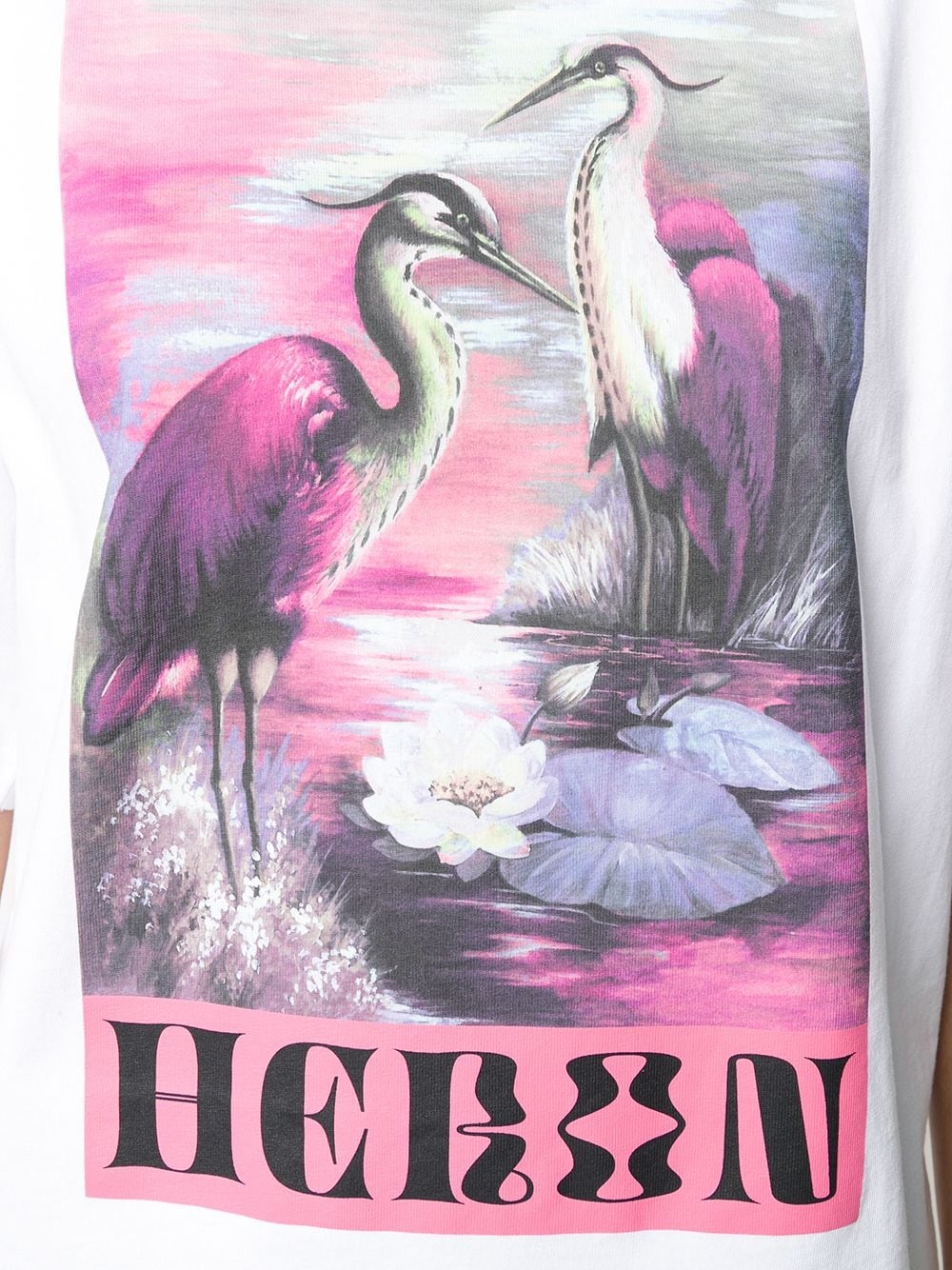 short sleeve Heron print T-shirt - 5