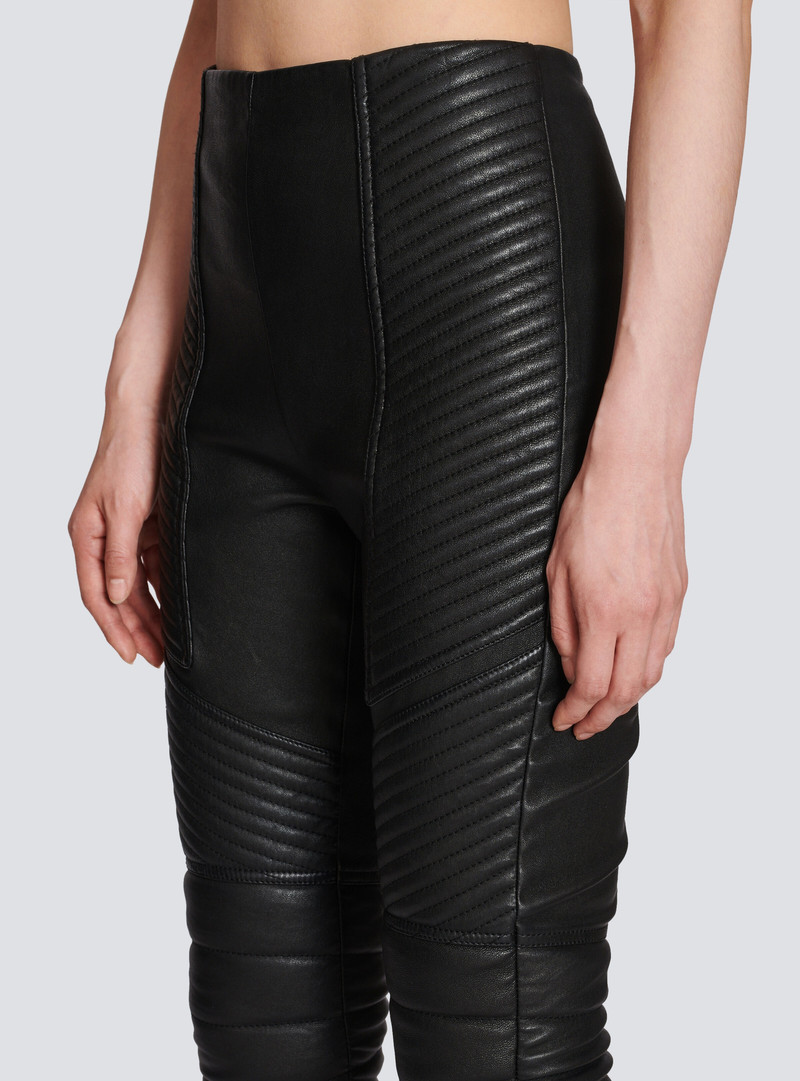 Slim-fit leather trousers 7