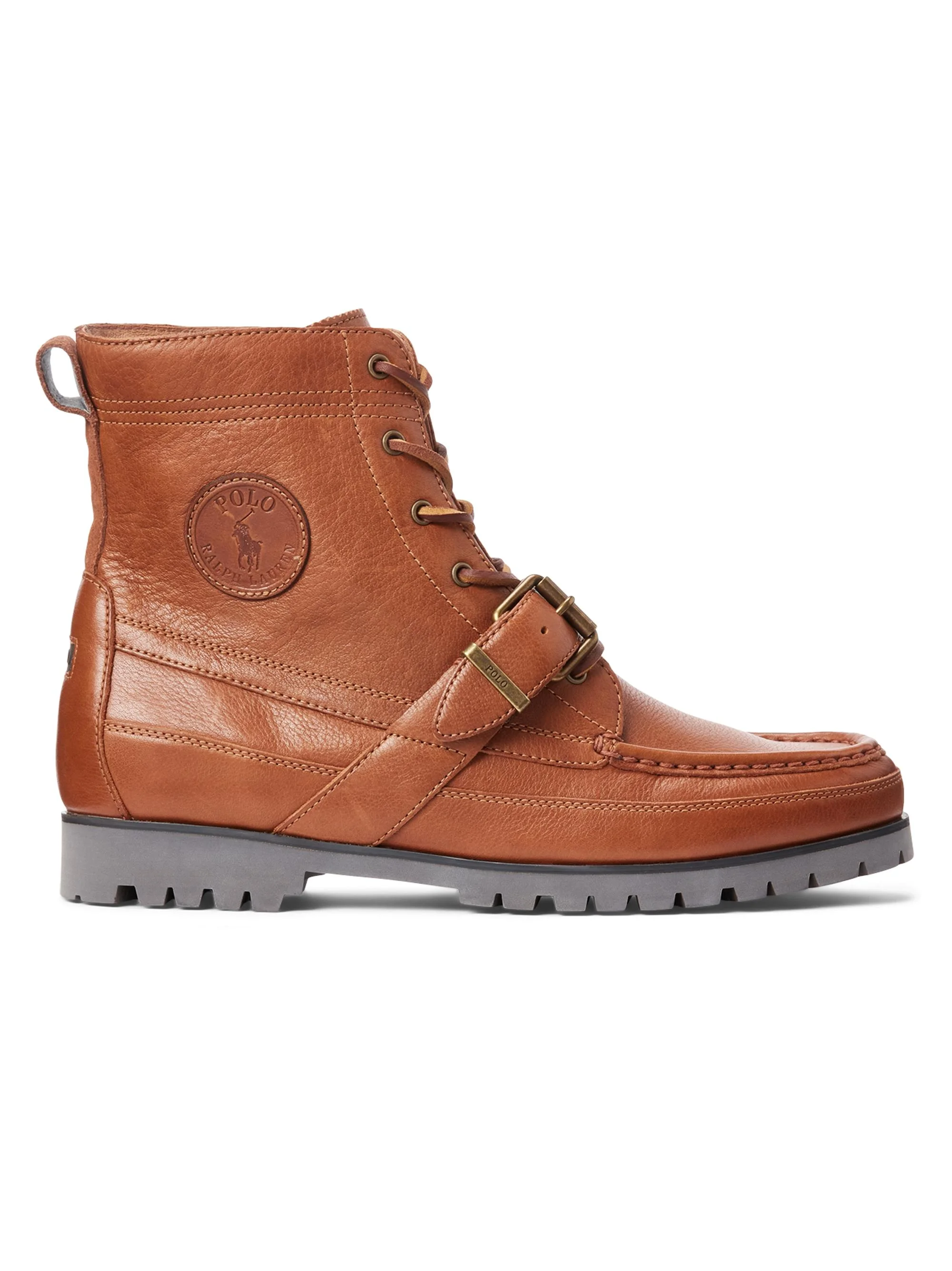 Men's Ranger Tumbled Leather Boots - Cognac - 1