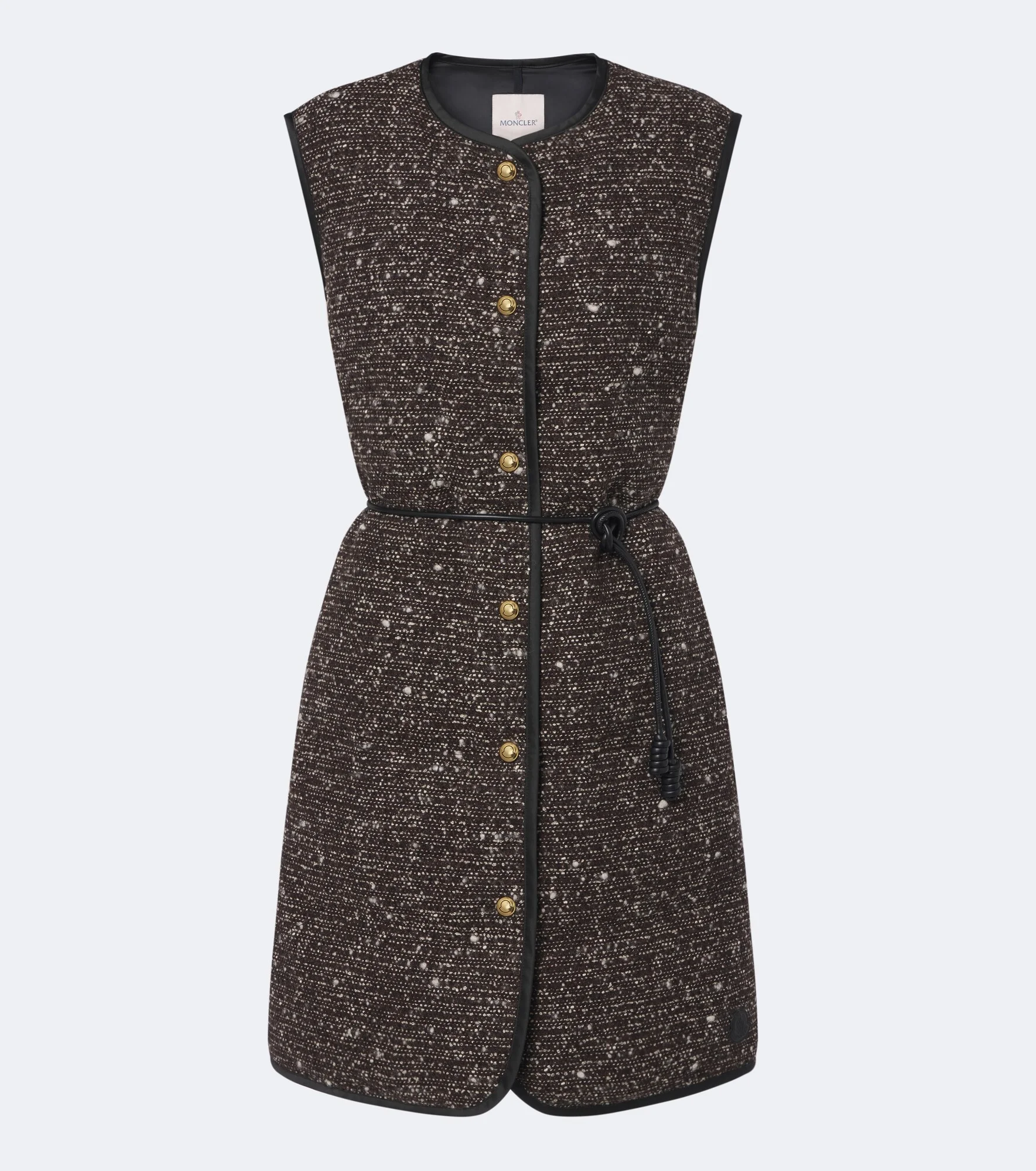 Figurative down-paneled wool-blend vest - 1