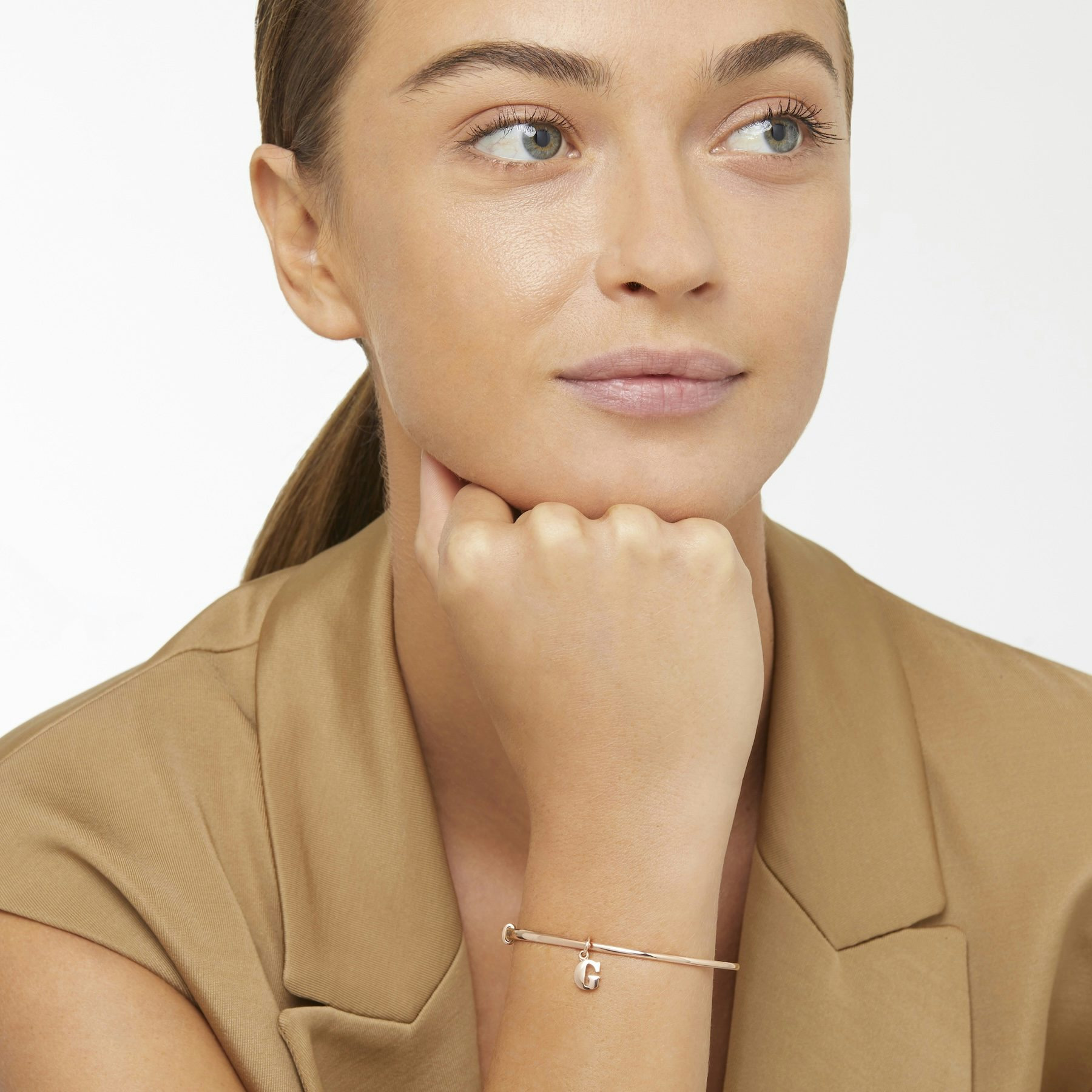 ROSE GOLD LETTER G CHARM - 3