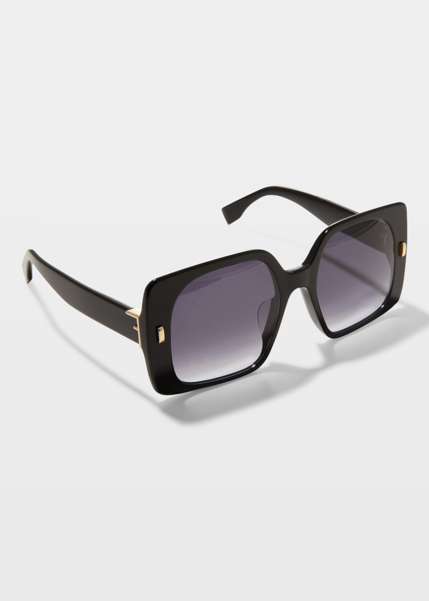 Fendi Square Acetate Sunglasses - Black Grey