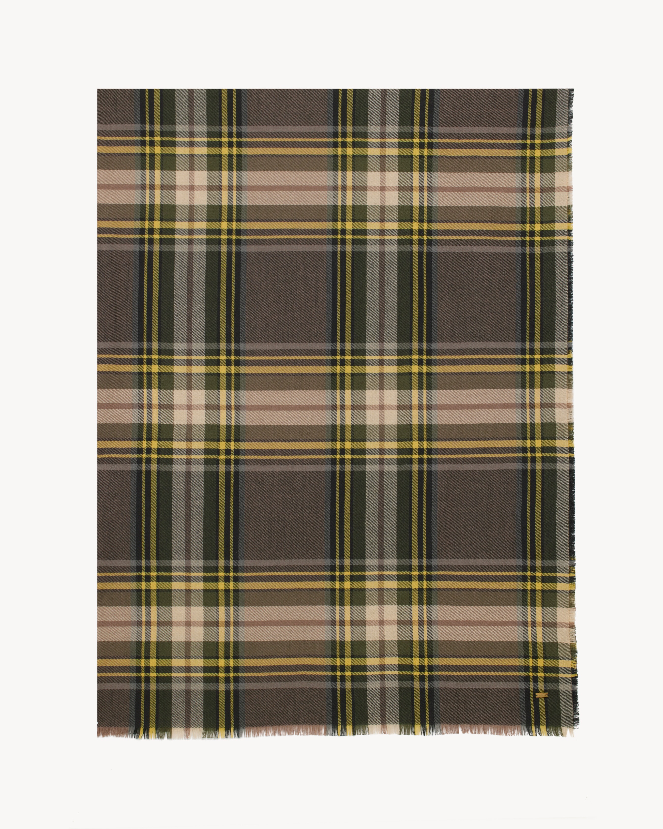 TARTAN SCARF IN WOOL AND SILK - 2