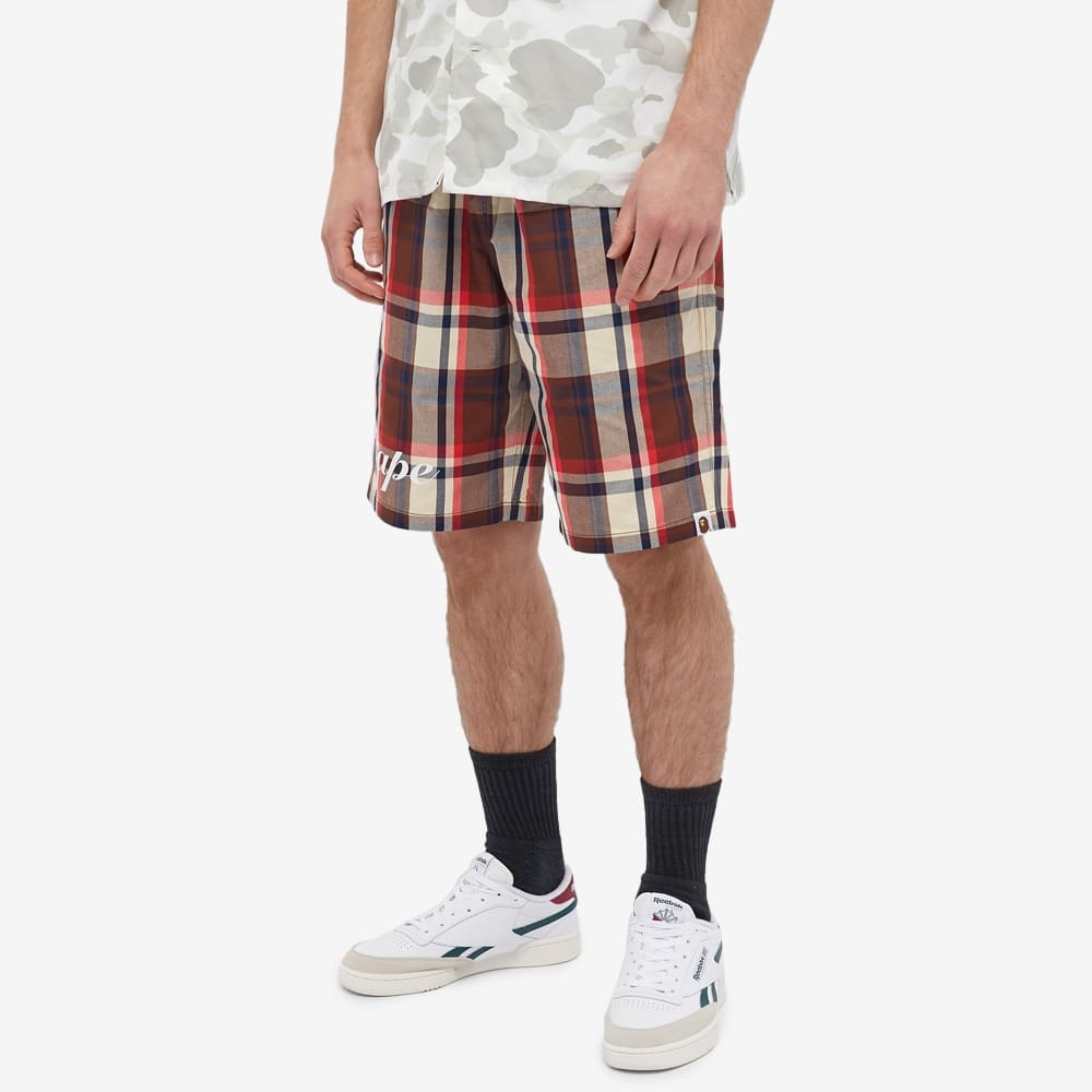 A Bathing Ape Bape Check Short - 4