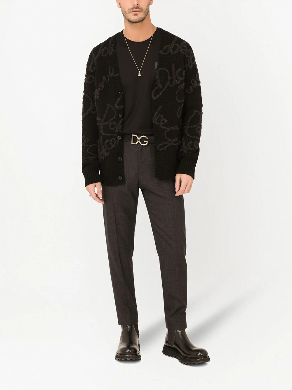 logo-embroidered cardigan - 2