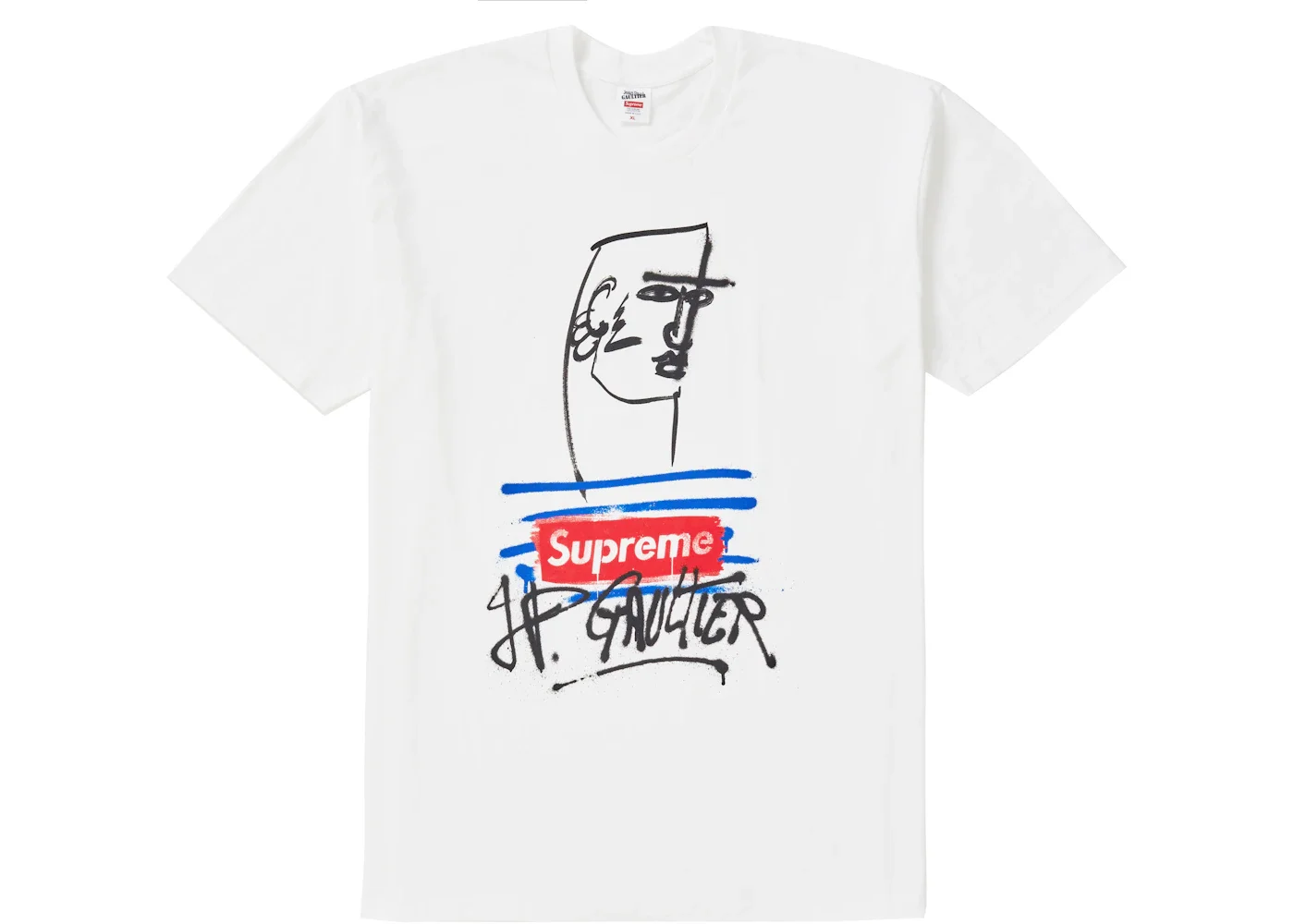 Supreme Jean Paul Gaultier Tee White - 1