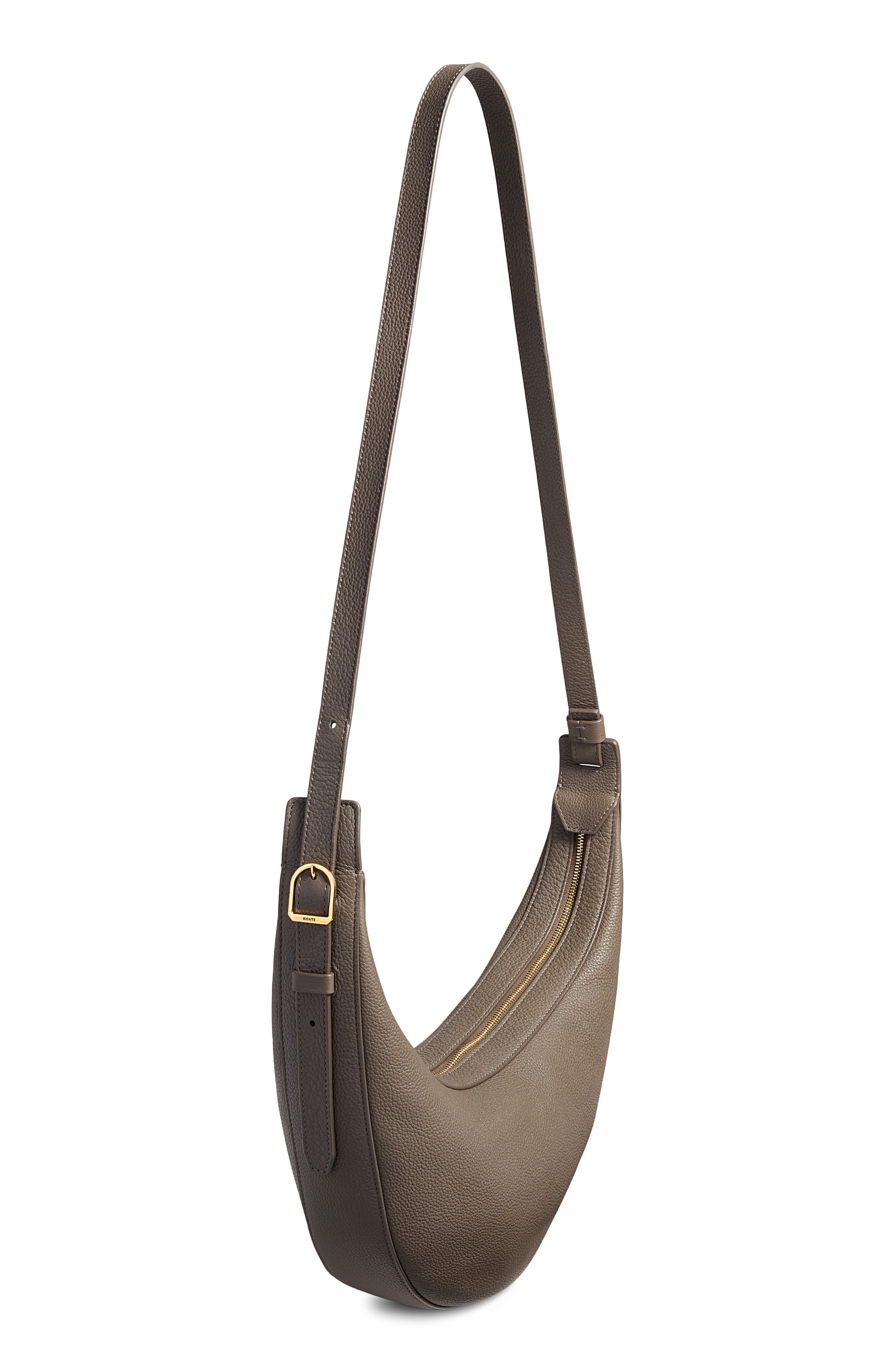 Khaite Small Augustina Suede Hobo Bag in Elephant at Nordstrom - 2