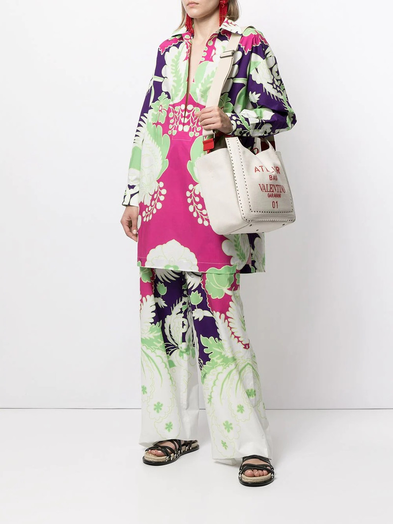 Valentino printed wide-leg trousers outlook