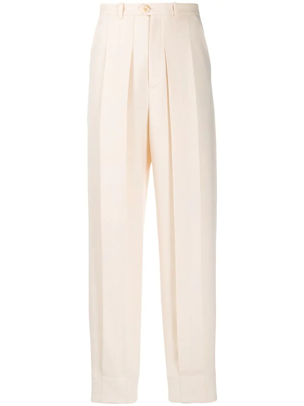 pleated wool trousers - 1