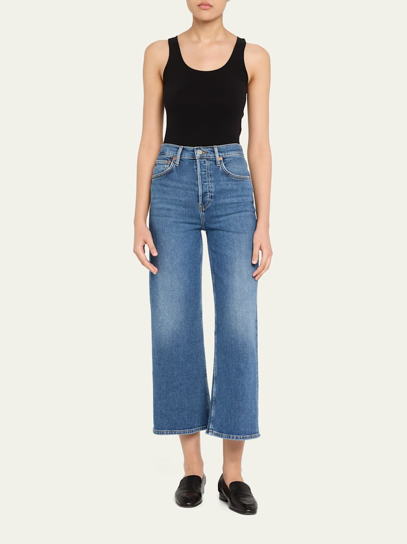 RE/DONE High Rise Wide-Leg Cropped Jeans outlook