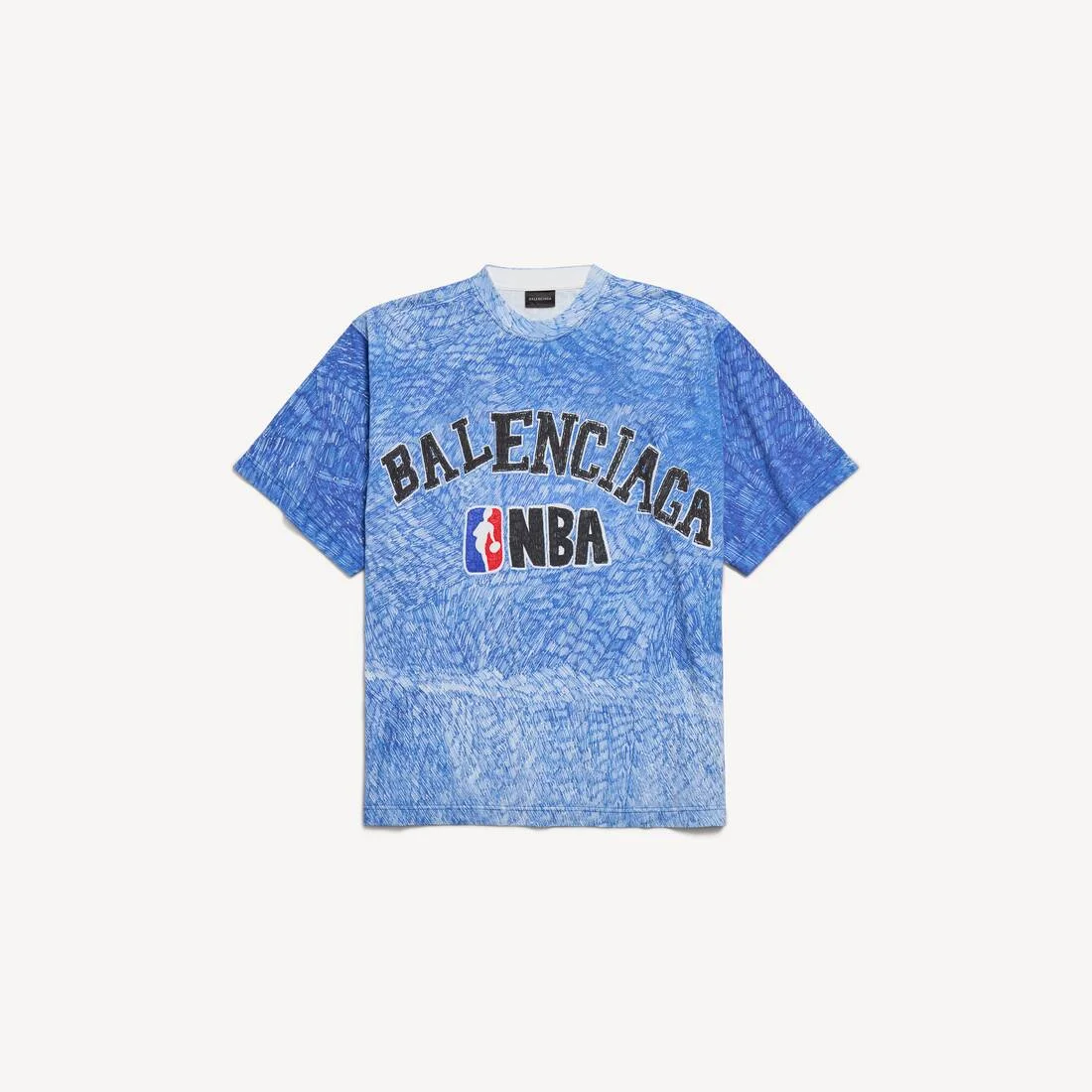 Men's Balenciaga | Nba Collaboration Oversized T-shirt in Blue - 1