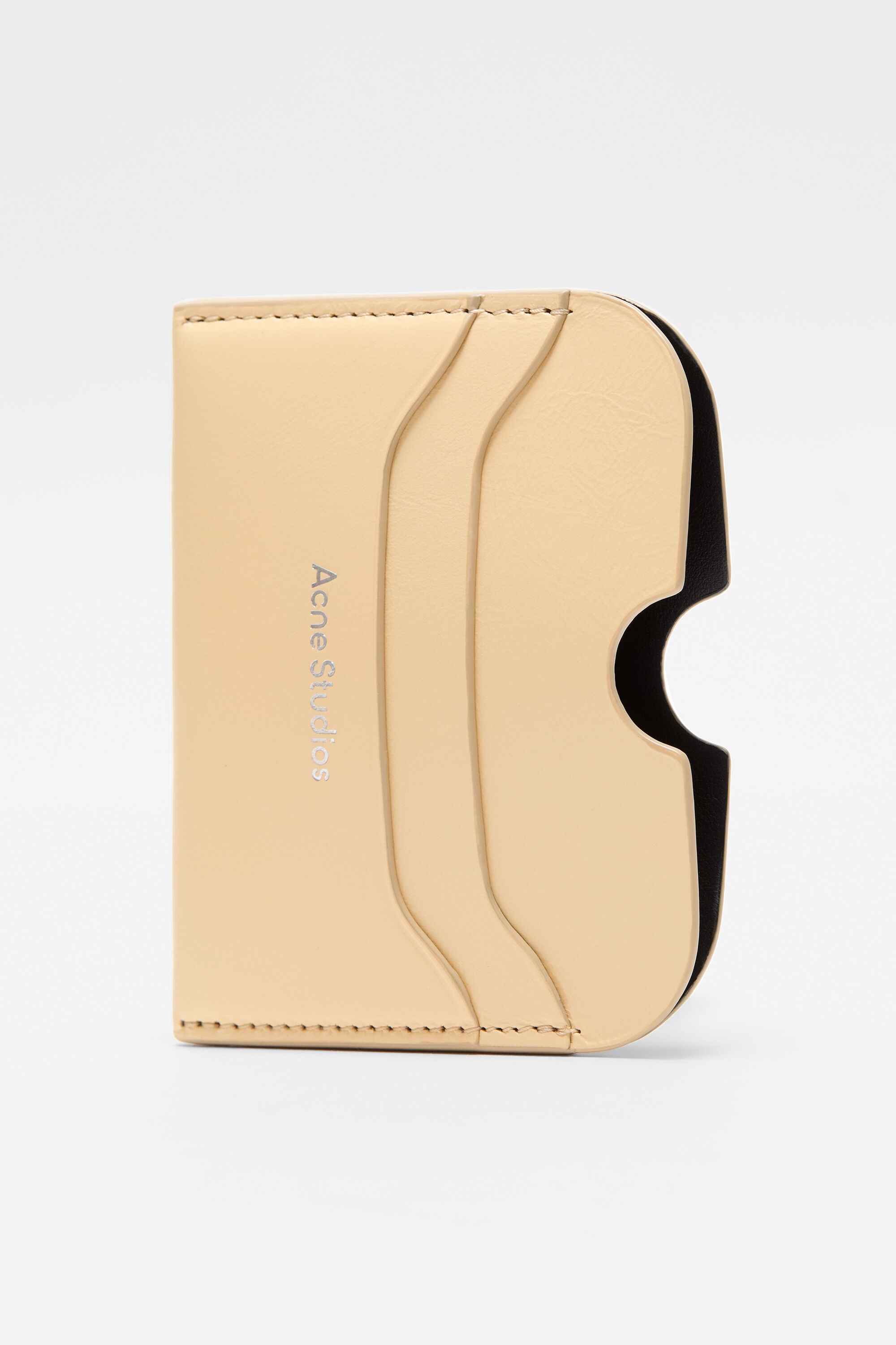 Leather card holder - Vanilla yellow - 3
