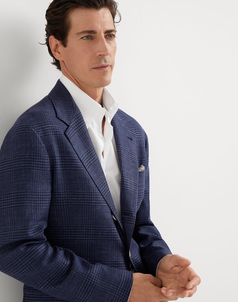 컴포트 울, 실크, 웨일즈의 린넨 프린스 deconstructed blazer 3