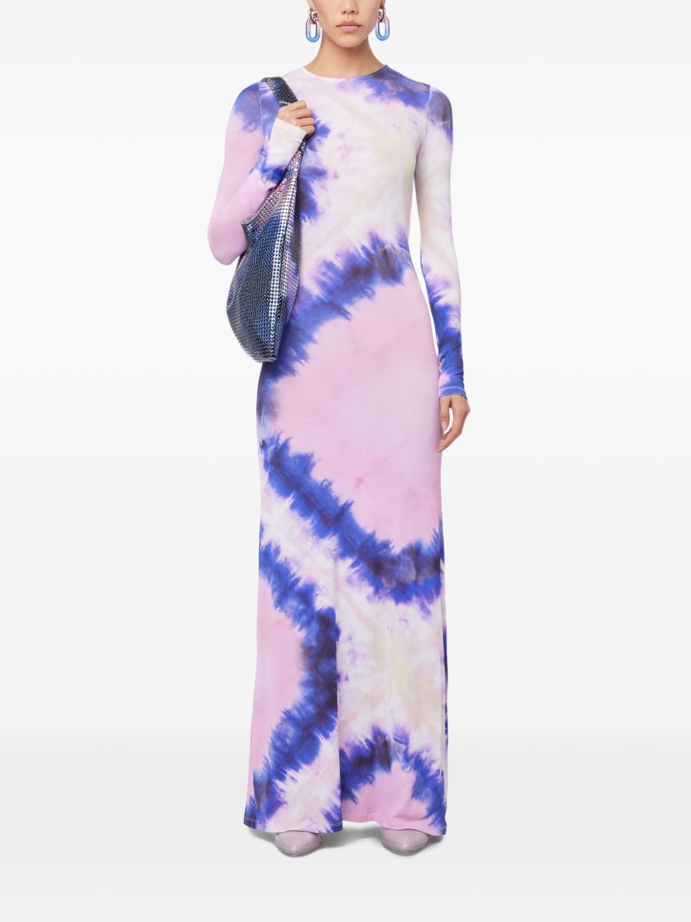tie-dye print dress - 2