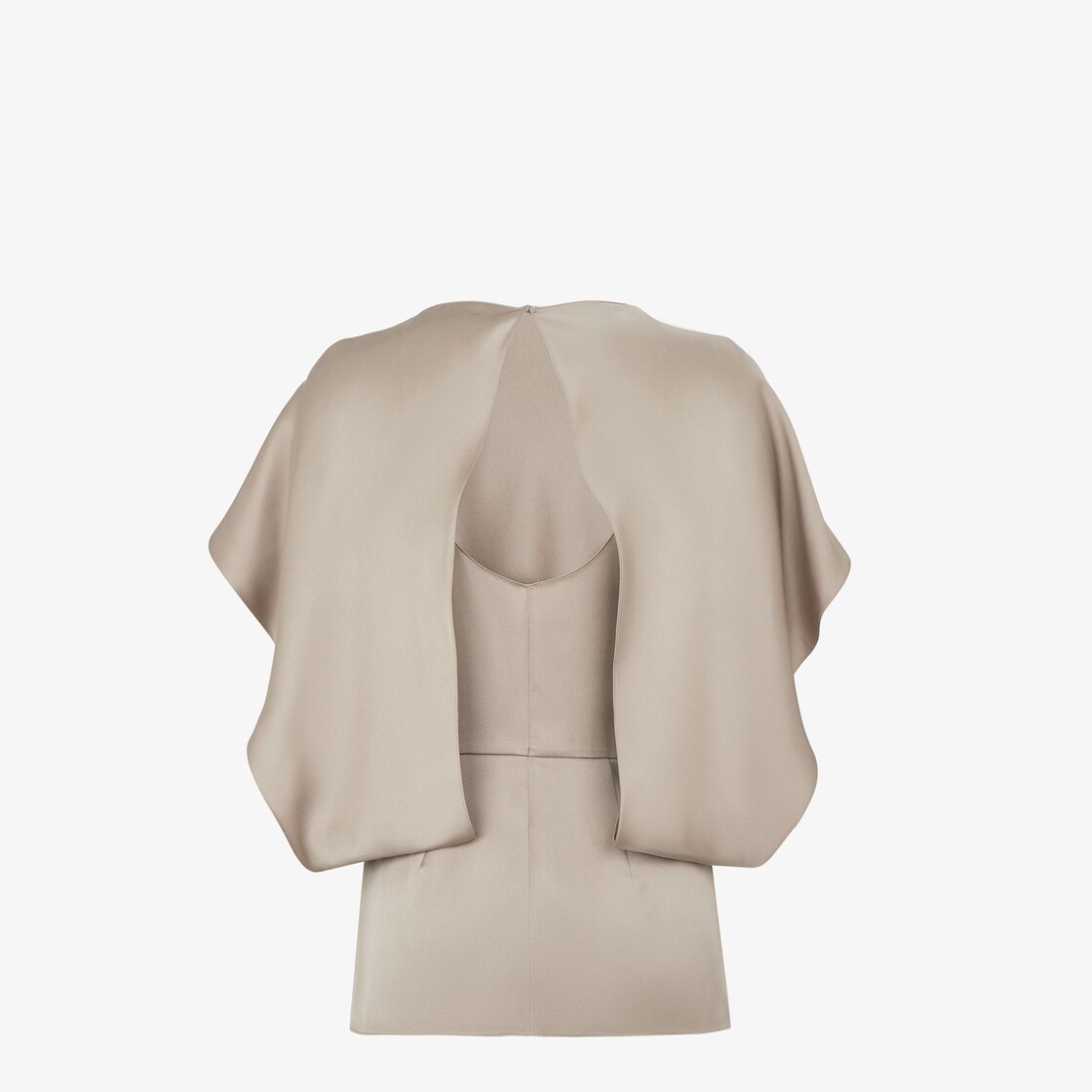 Dove gray satin blouse - 2