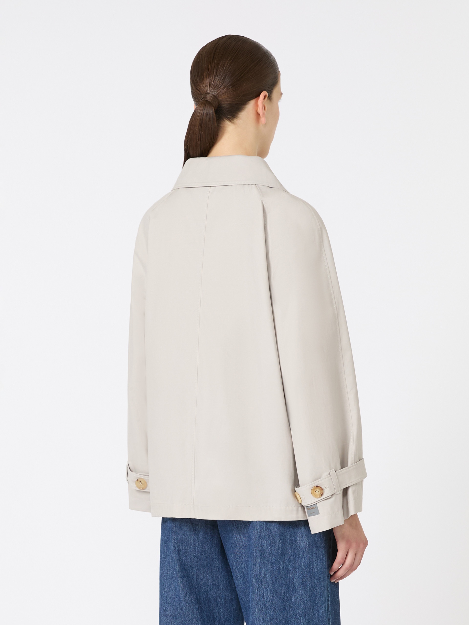 TINA Short water-repellent cotton twill trench coat - 4
