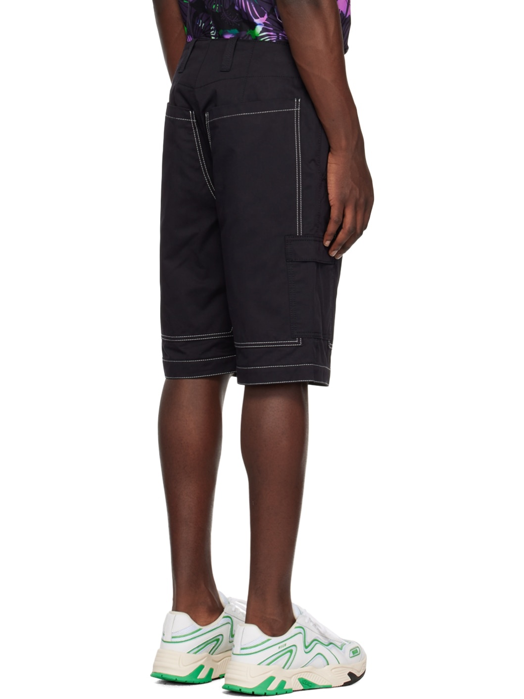 Black Contrast Shorts - 3