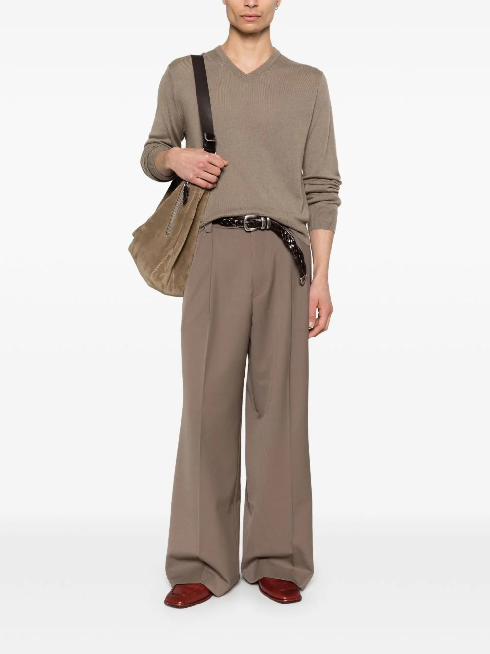 pleated tailored trousers - 1