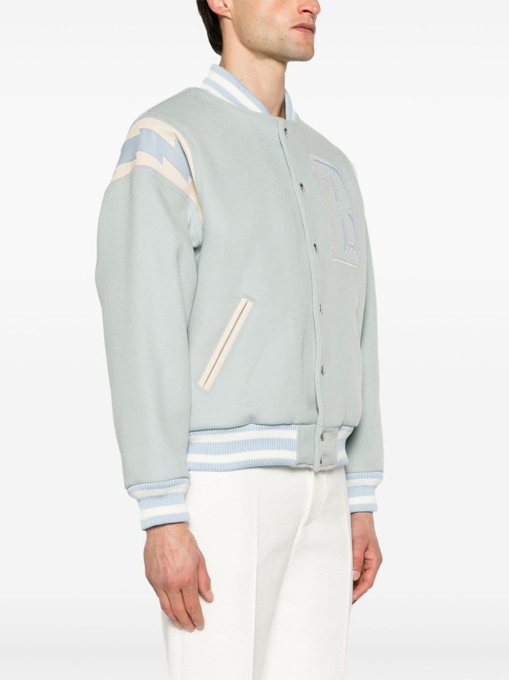 Lightning wool-blend varsity jacket - 3