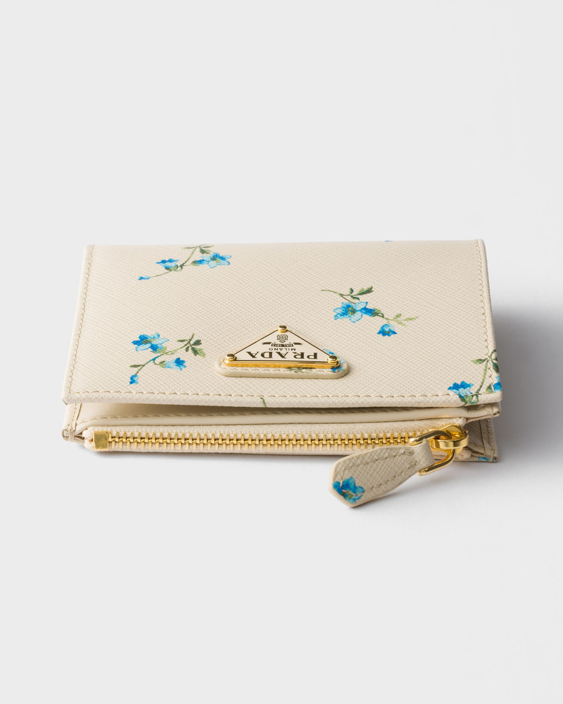 Small printed Saffiano leather wallet 4