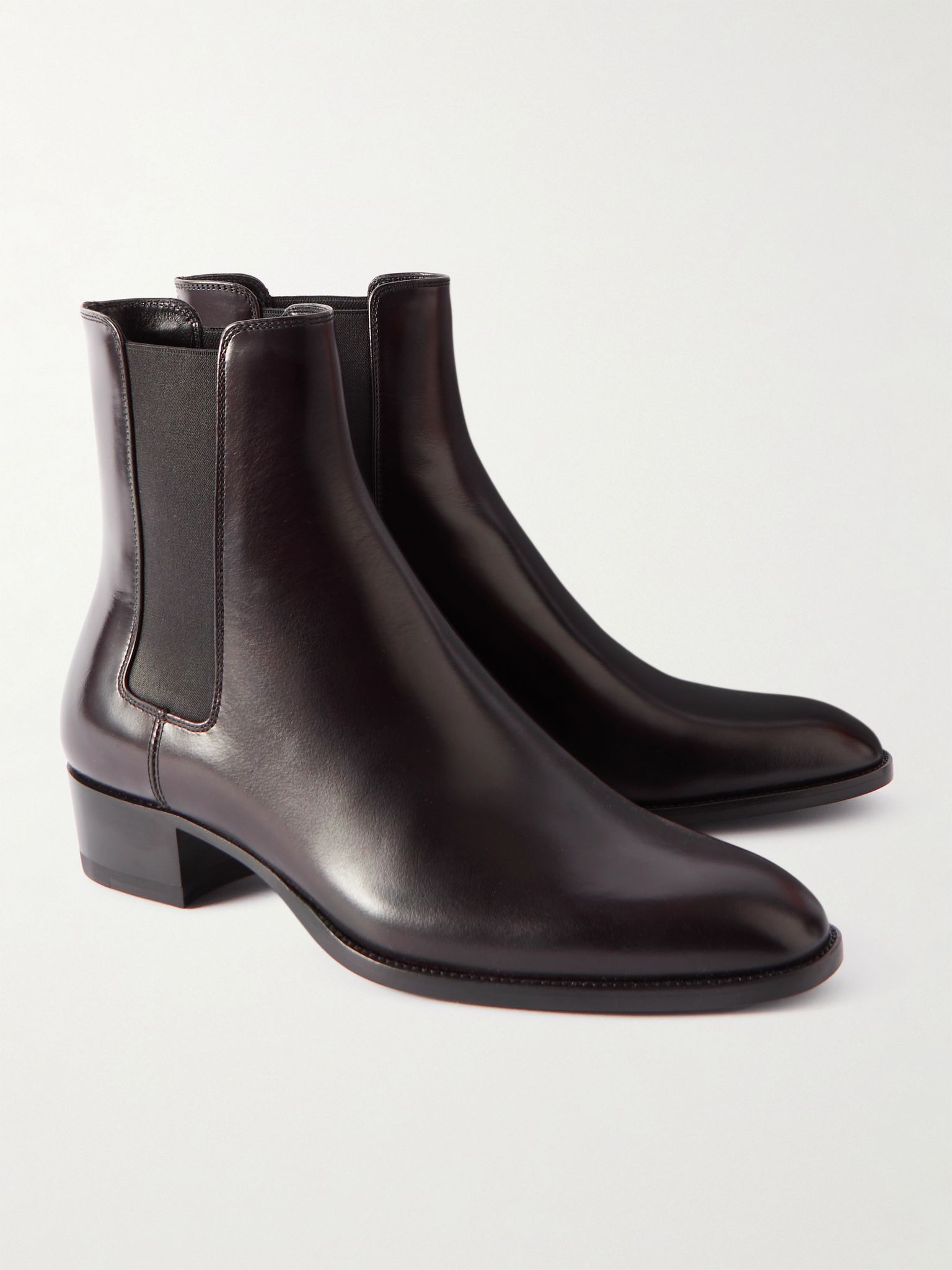Wyatt Leather Chelsea Boots Brown - 4