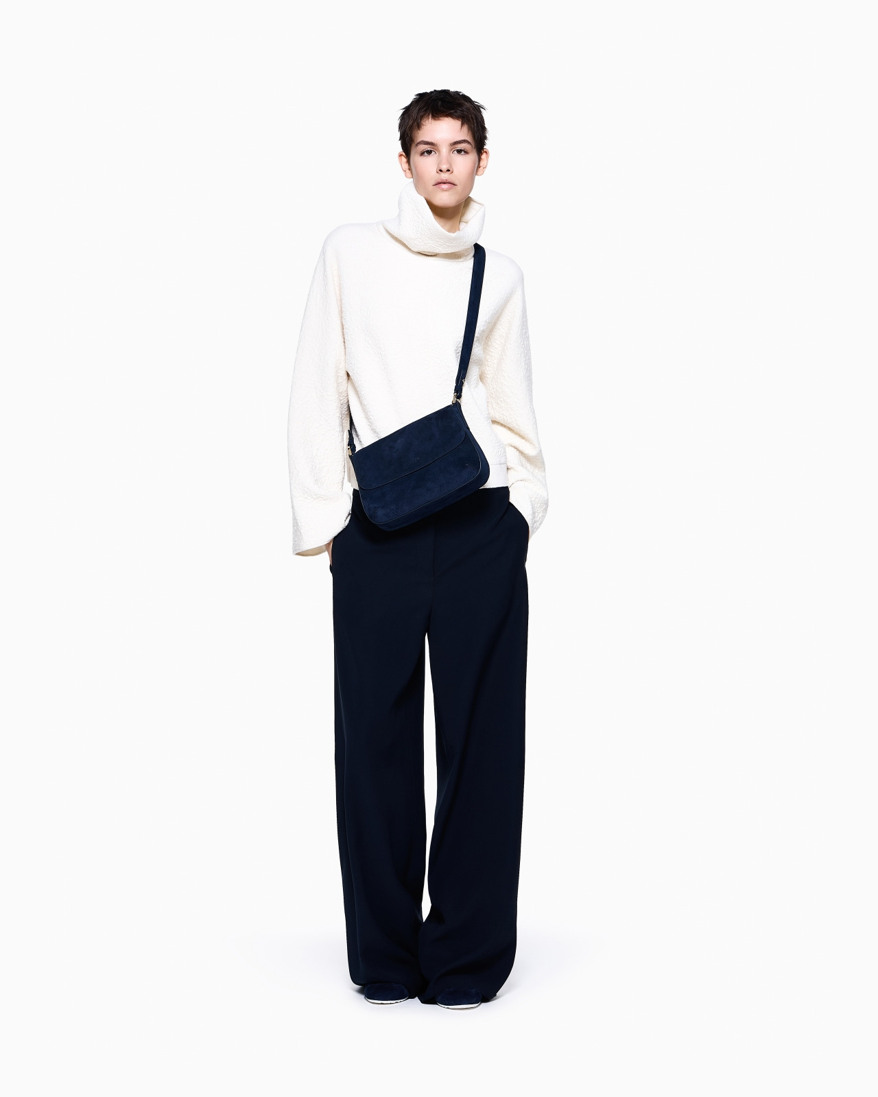 WIDE-LEG, TECHNICAL-CADY TROUSERS - 2