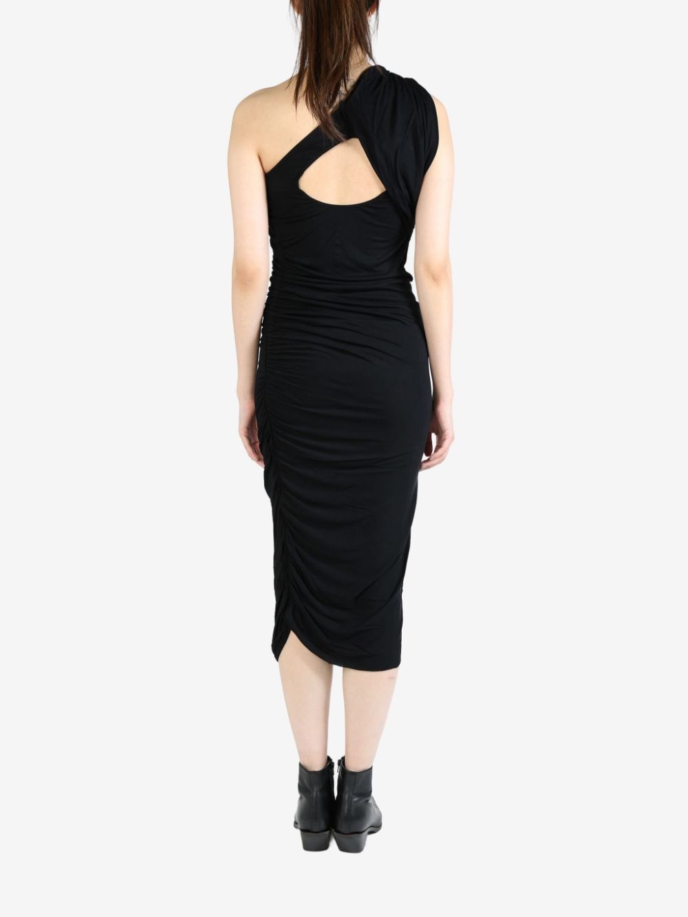 draped midi dress - 3