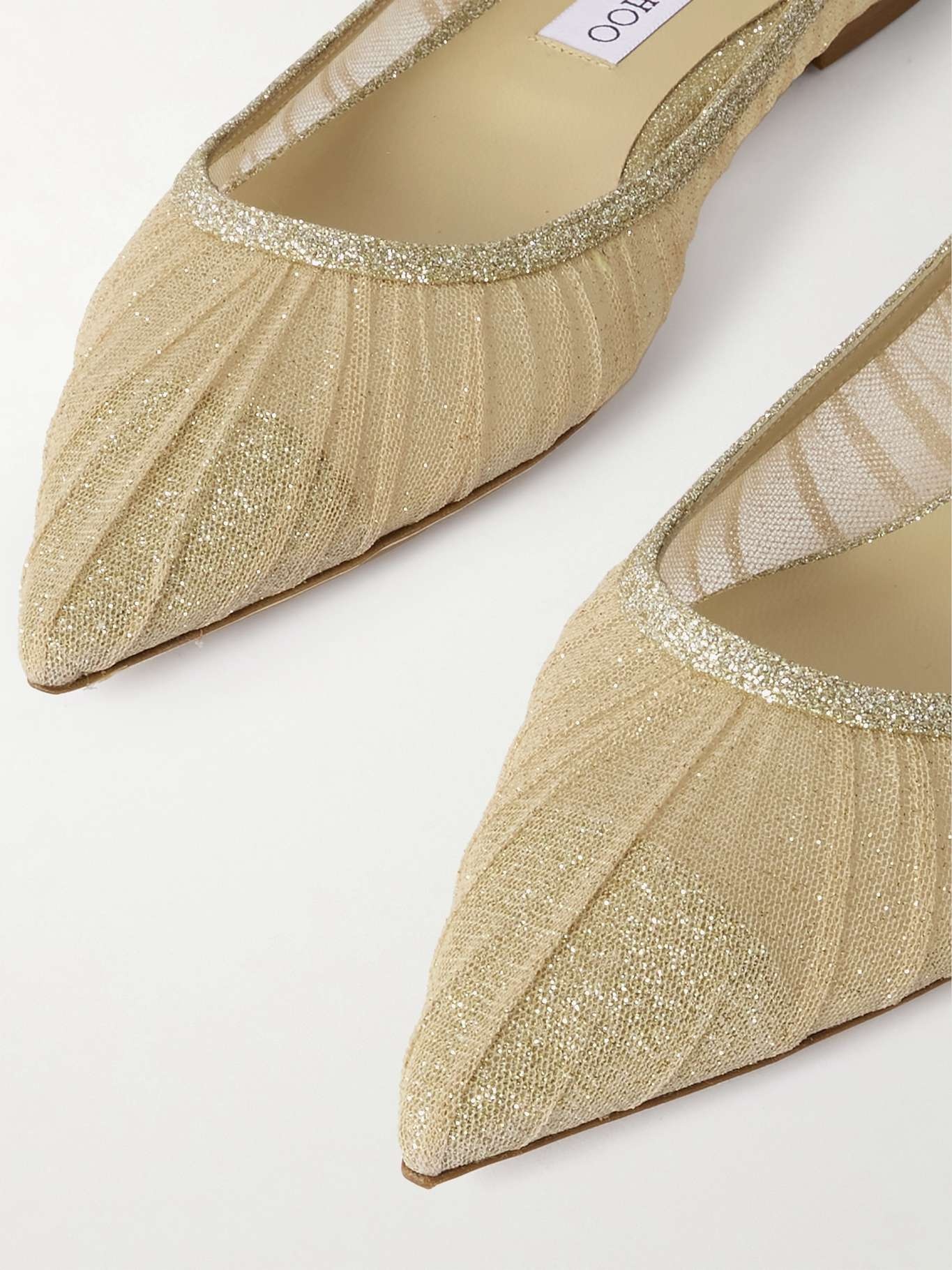 Love glittered tulle ballet flats - 4