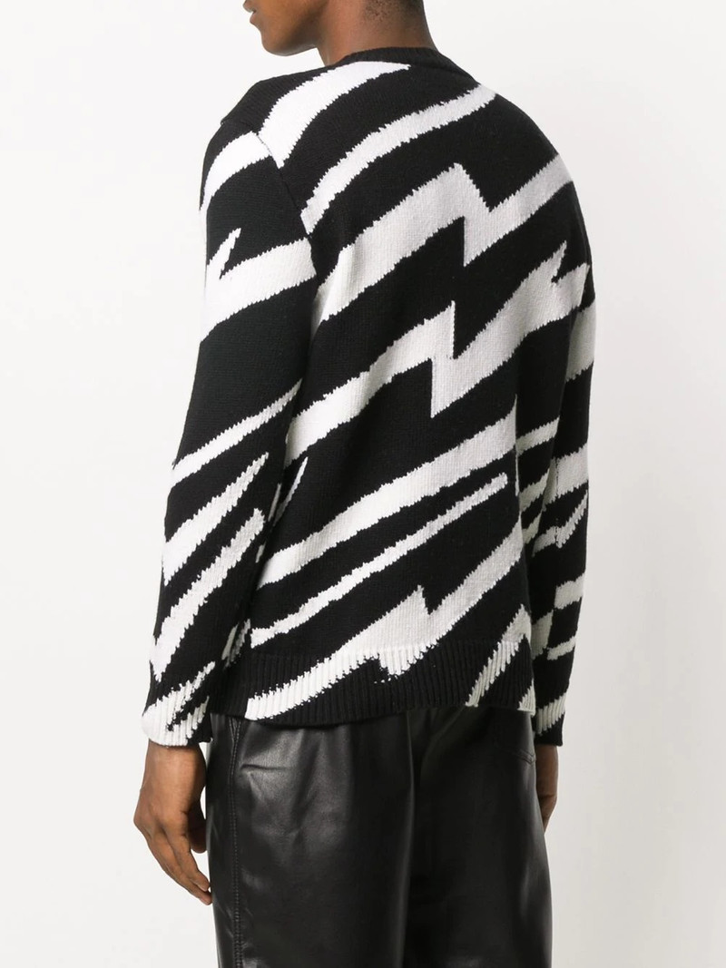 zigzag intarsia-knit 점퍼 5