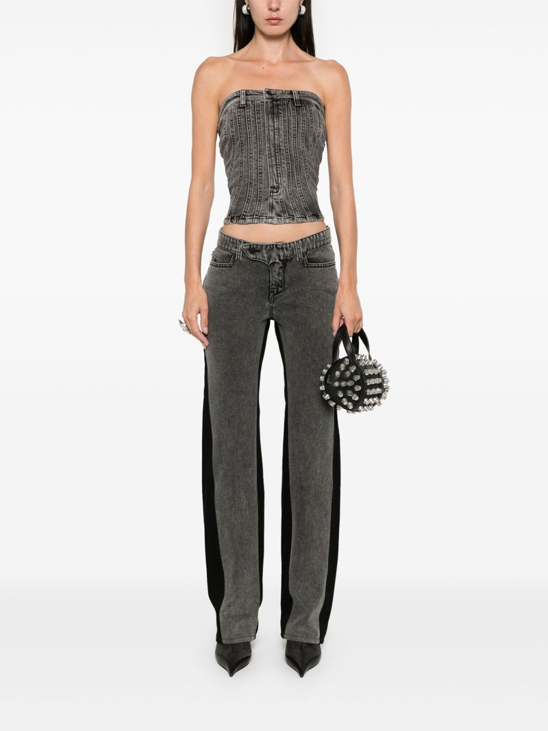 MUGLER spiral denim bustier outlook