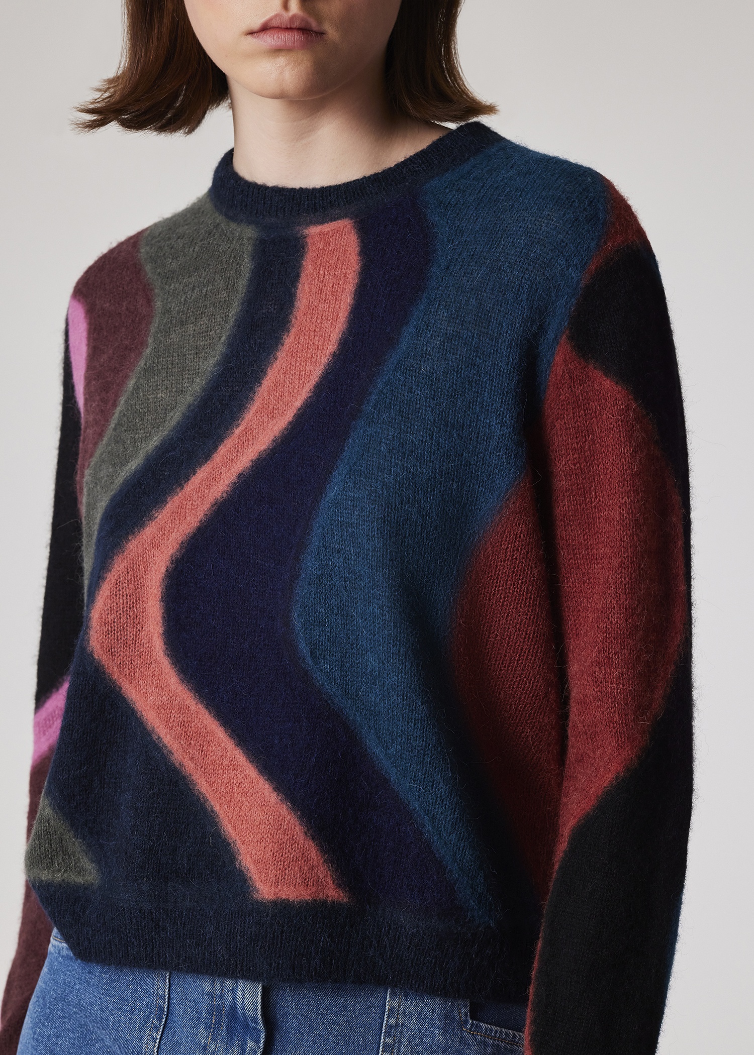 Women's 'Midnight Swirl' Alpaca & Wool-Blend Knitted Sweater - 6