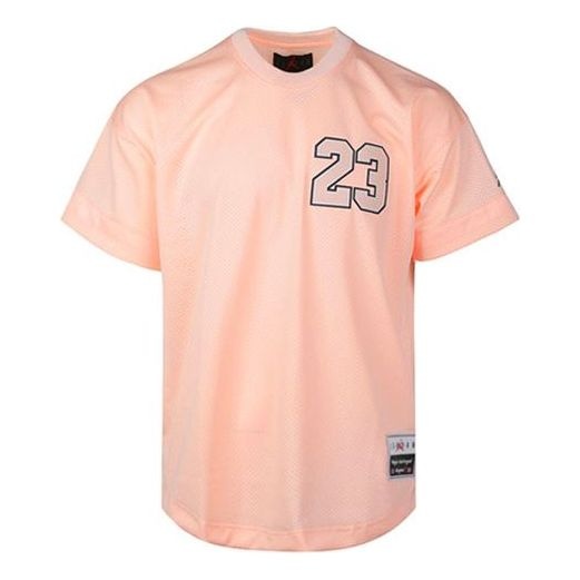 Men's Air Jordan 23 Flight Mesh Jersey T-Shirt Pale Pinkish Gray AO2827-814 - 1