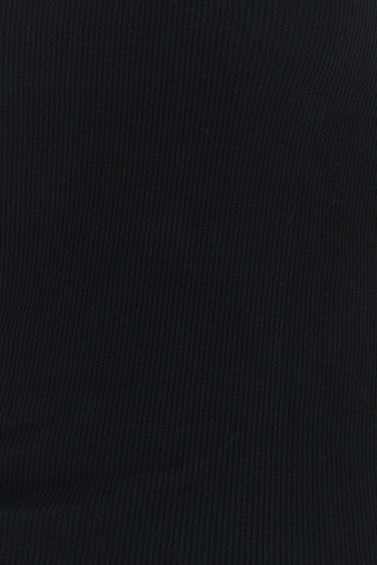 Black stretch cotton top - 3