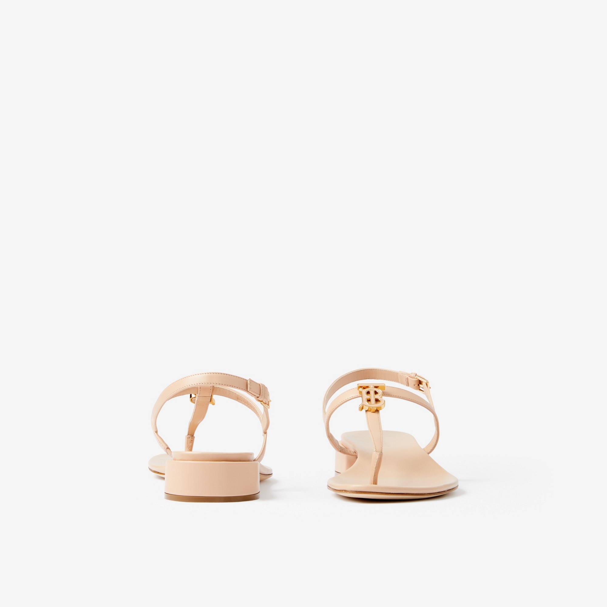 Monogram Motif Leather Sandals - 4