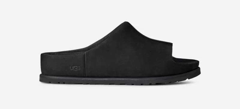 ® Men's Otzo Slide Nubuck Sandals in Black - 1