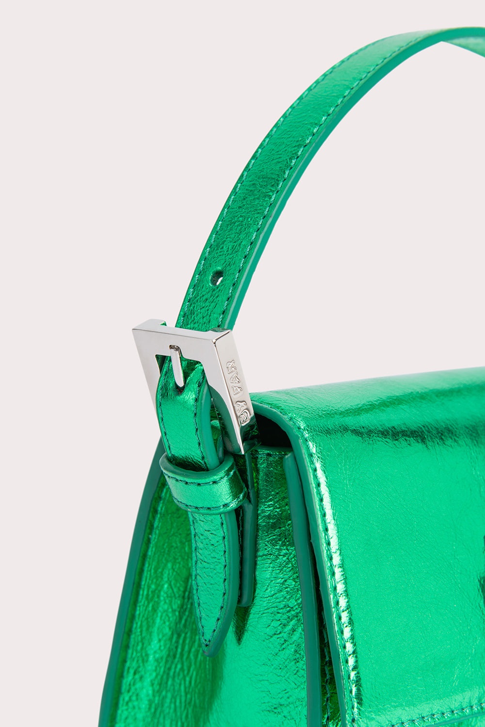 Fran Clover Green Metallic Leather - 5