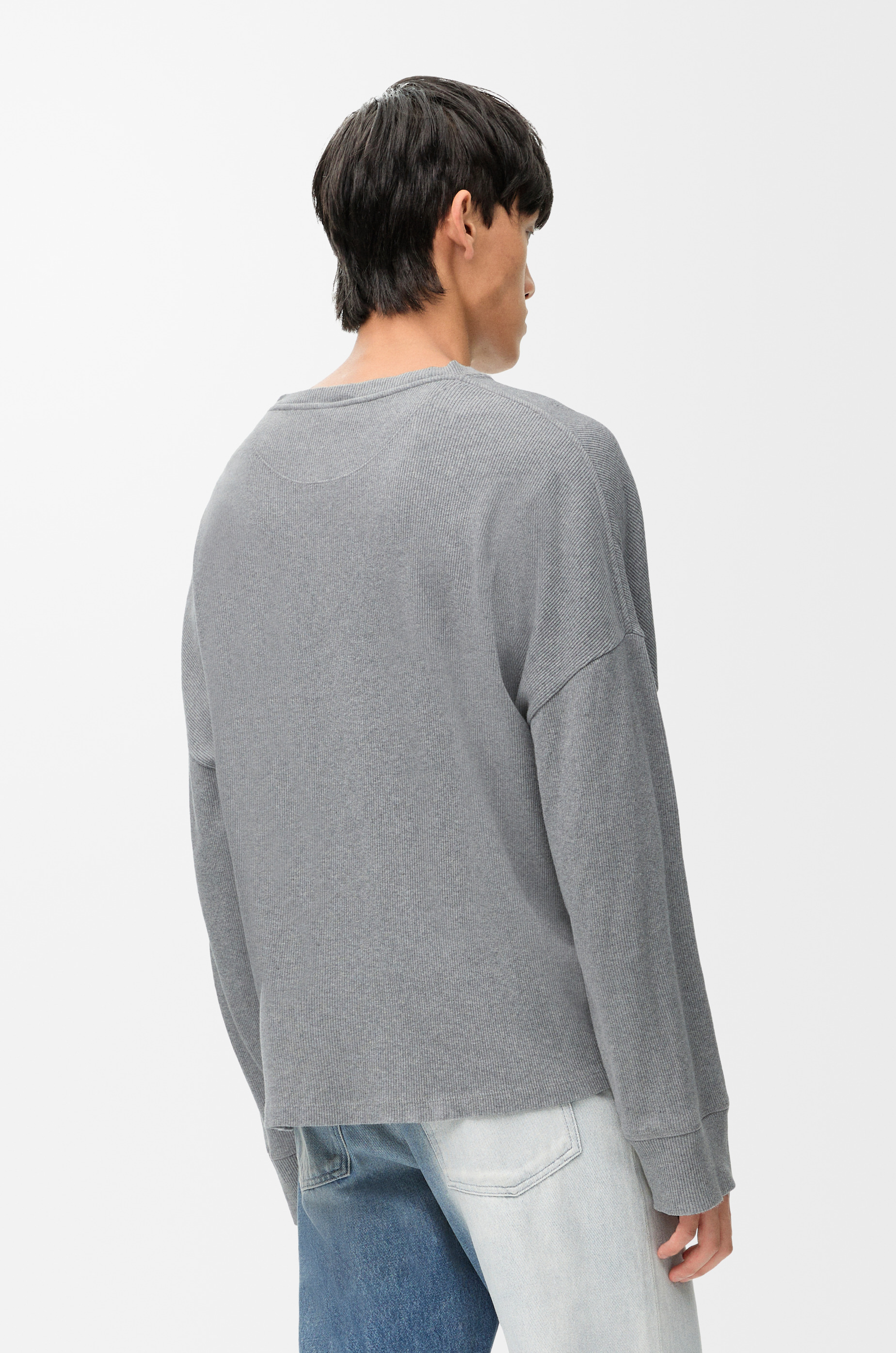 Oversized fit long sleeve T-shirt in cotton - 4