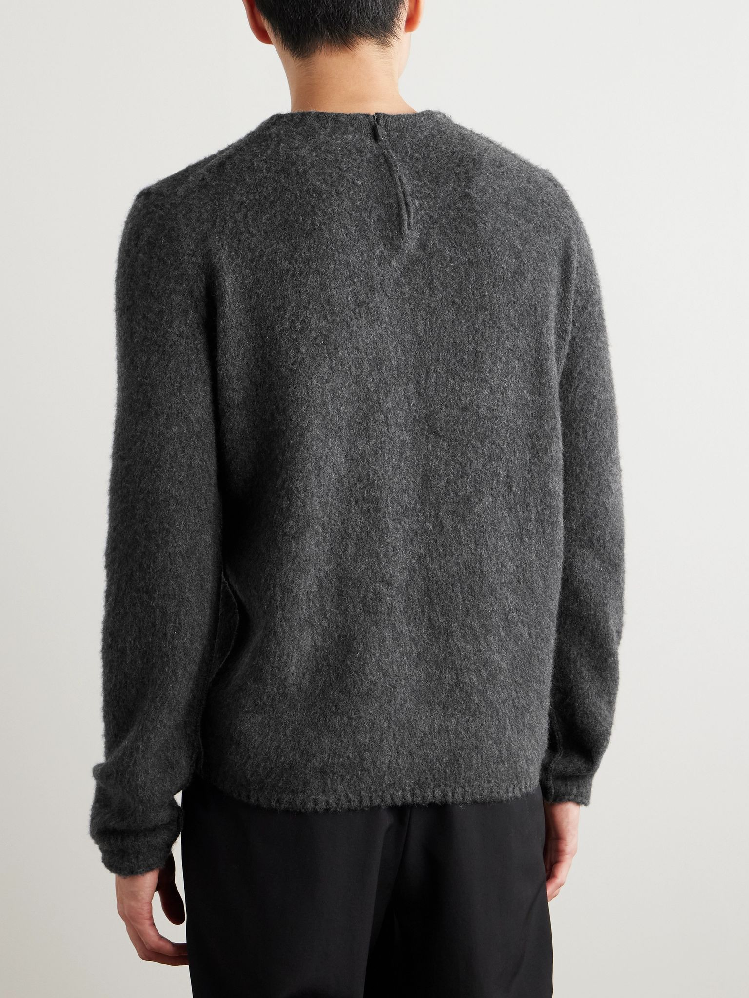 Brushed-Cashmere Sweater Gray - 3