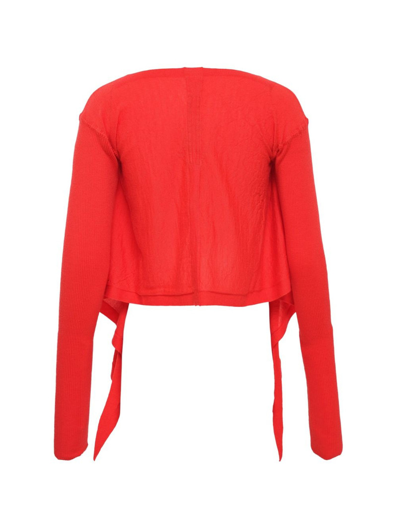 Rick Owens Crop Wrap cashmere cardigan outlook