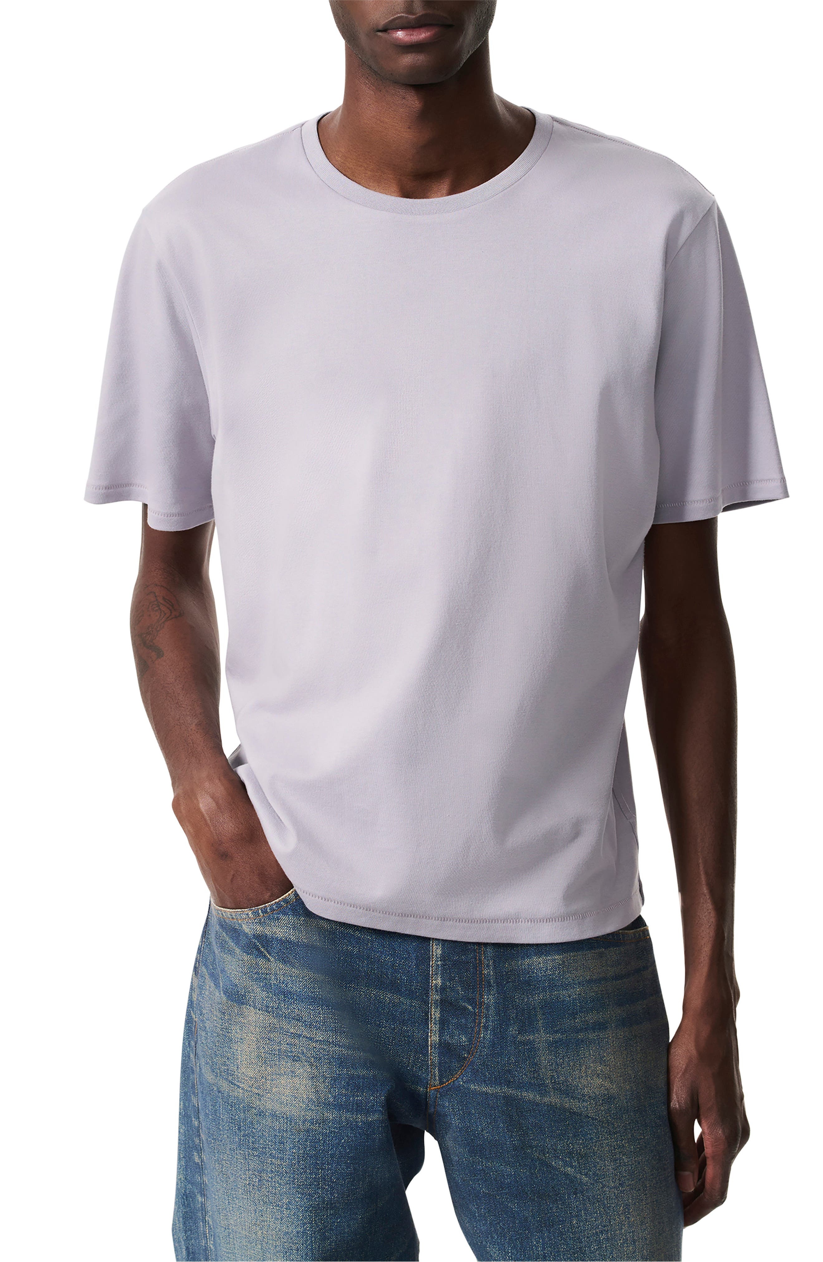 rag & bone Pure Pima T-Shirt in Pastel Gray at Nordstrom - 1