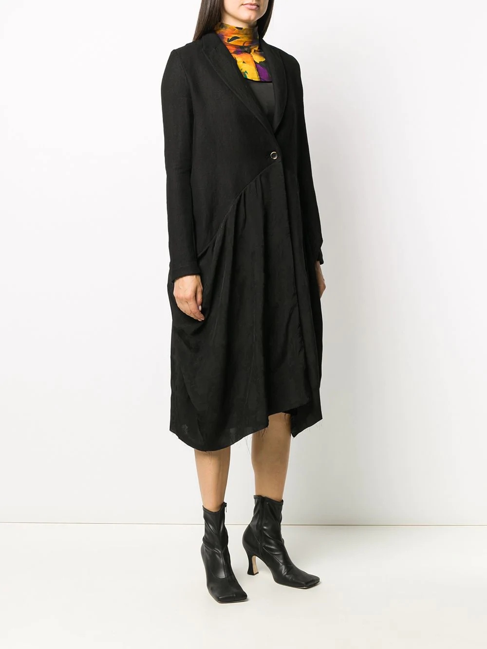 drape detail coat - 3