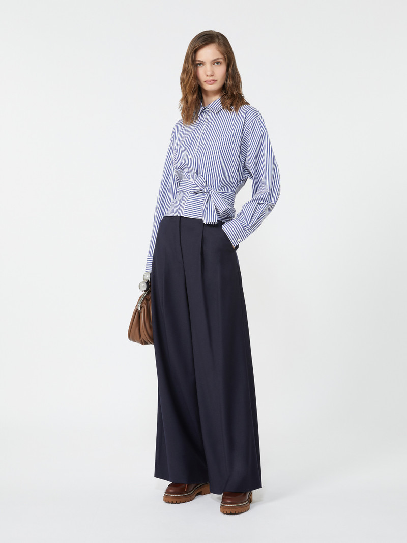 WEEKEND Max Mara FRESCO Draped cotton shirt outlook