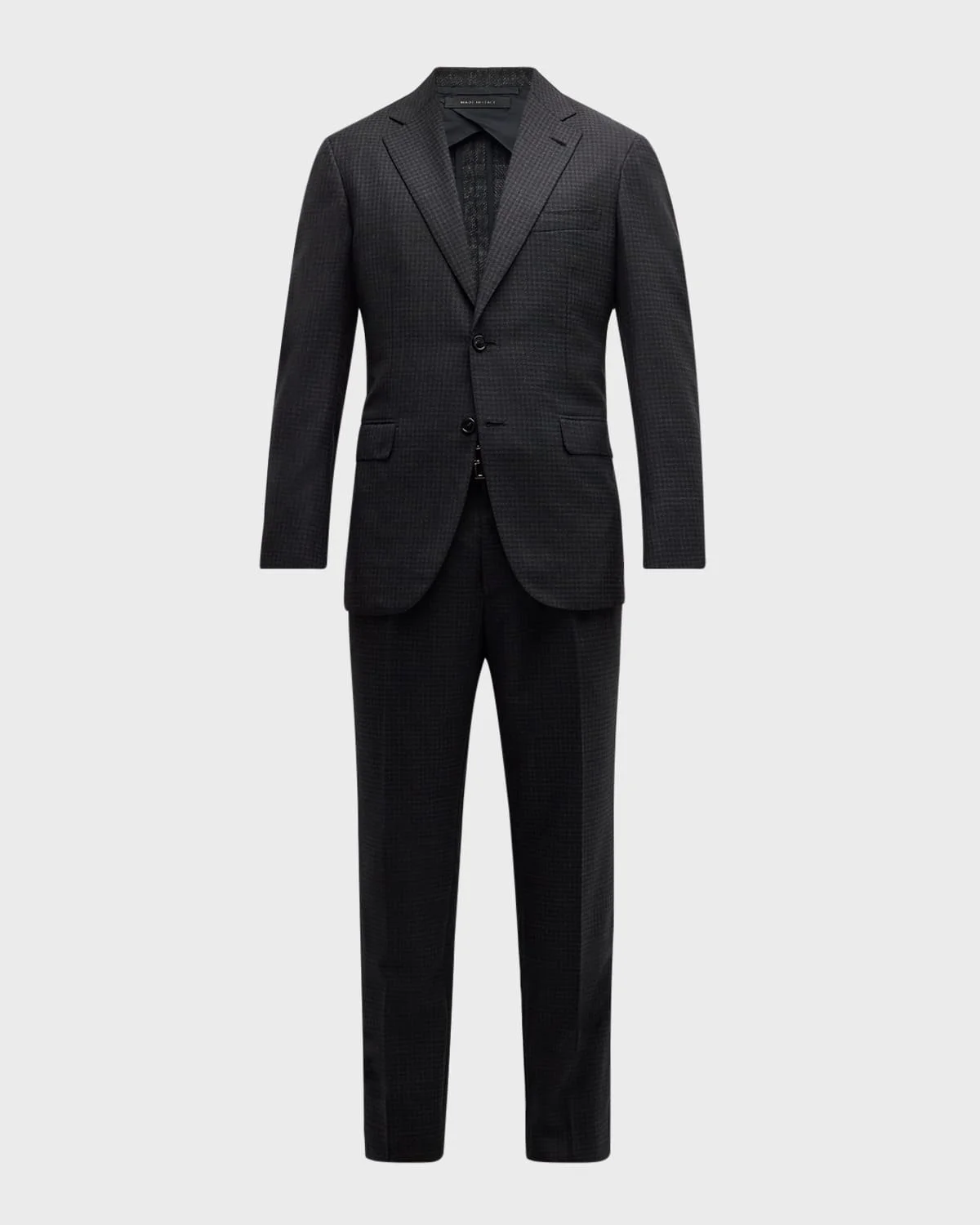 Men's Wool Houndstooth Suit - 1