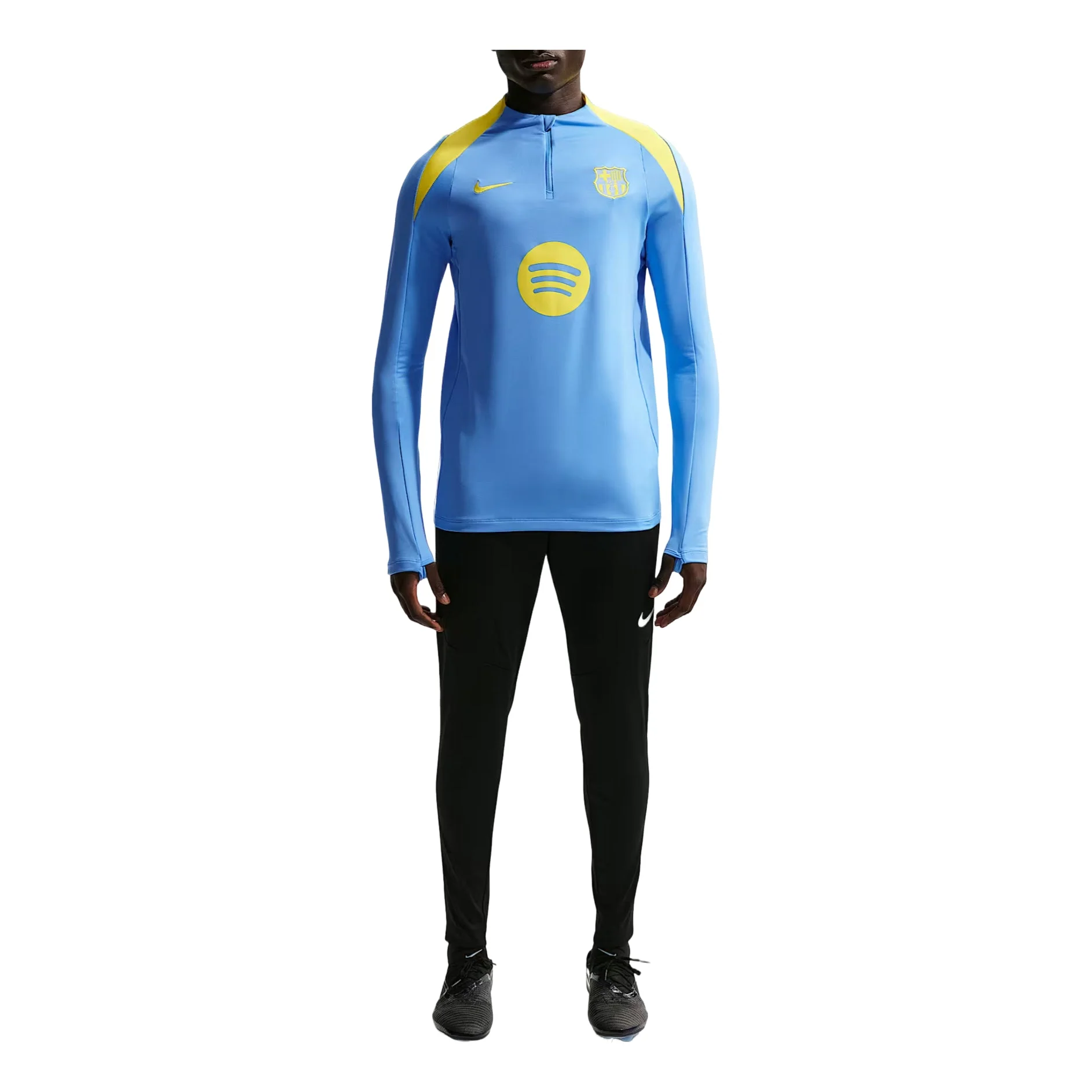 Nike x F.C. Barcelona Strike Fourth Dri-FIT Knit Drill T-Shirt 'University Blue Opti Yellow' FZ1346- - 1