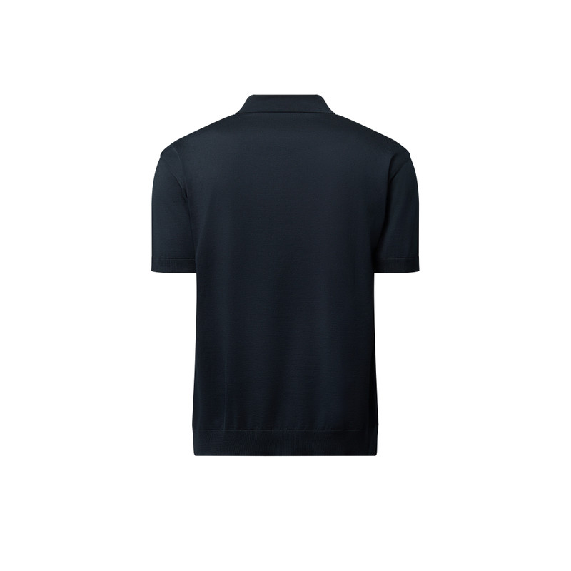Cotton-Silk Blend Short-Sleeved Polo Shirt 3