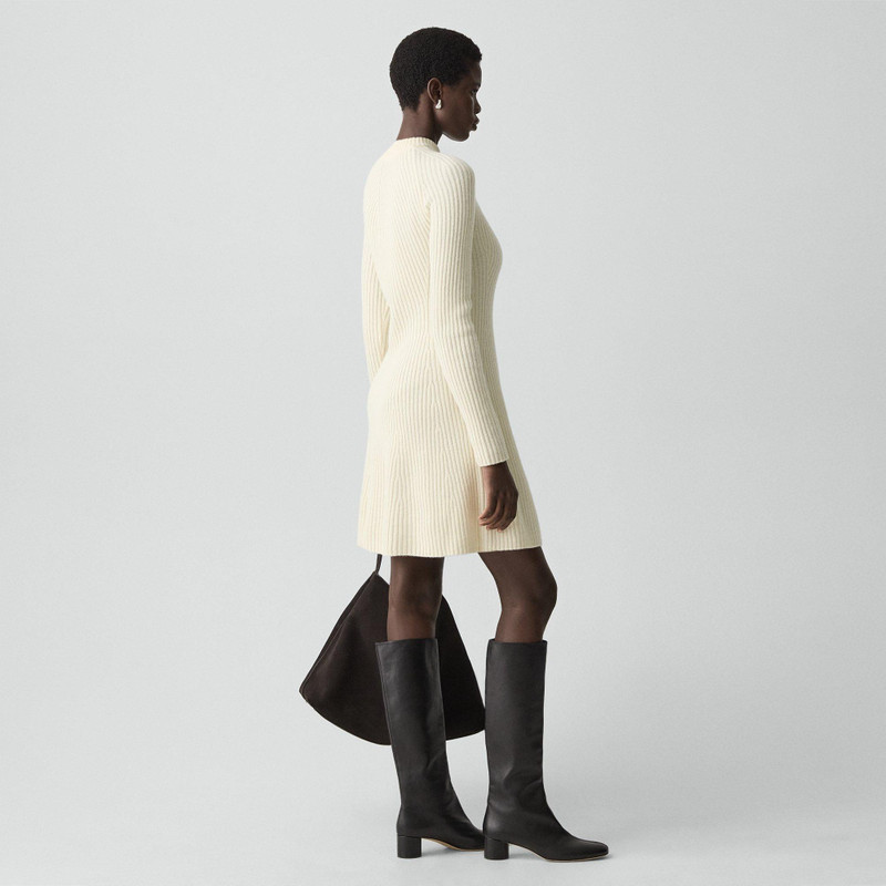 Theory Ribbed Sweater Dress in Felted Wool-Cashmere outlook